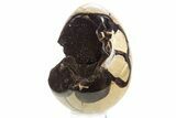 Septarian Dragon Egg Geode - Sparkly Black Crystals #329489-2